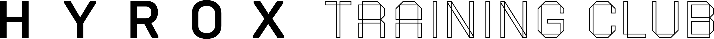 Stylized text reading "HYROX TRAINING CLUB" with bold and outlined font.